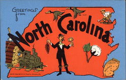 Greetings From North Carolina Postcard