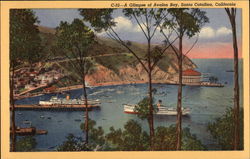 A Glimpse of Avalon Bay Postcard