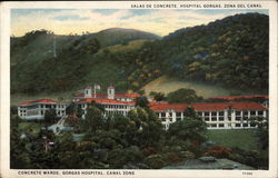 Concrete Wards, Gorgas Hospital Canal Zone, Panama Postcard Postcard
