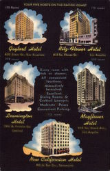 Your Five Hosts on the Pacific Coast Postcard