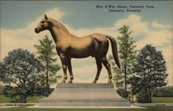 Man O'War Statue, Faraway Farm Postcard