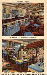Cocktail Lounge - The Veneto Restaurant Postcard