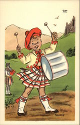 Young Scottish Drummer Boy Scotty Postcard