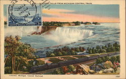 Niagara Falls from Michigan Central Train Postcard