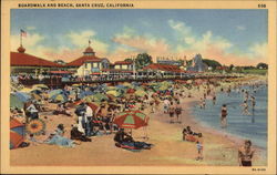 Boardwalk and Beach Postcard