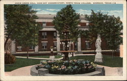 Annie Green Hall, Kidd Key Conservatory, North Texas College Postcard