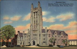 Sheffield Hall, Sterling Tower and Strathcona Hall, Yale University Postcard