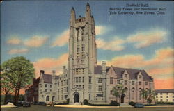 Sheffield Hall, Sterling Tower and Strathcona Hall, Yale University New Haven, CT Postcard Postcard