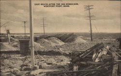 East Beach After the 1938 Hurricane Westport Point, MA Postcard 