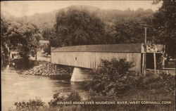Covered Bridge Over Housatonic River Postcard