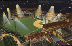 Forbes Field by Night Postcard