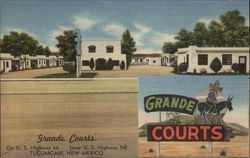Grande Courts Tucumcari, NM Postcard Postcard