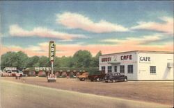 Wood's Motel & Cafe Postcard