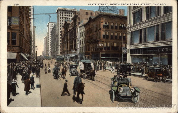 State Street, North from Adams Street Chicago Illinois