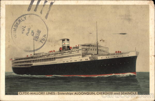 Clyde-Mallory Lines - Sisterships Algonquin, Cherokee and Seminole