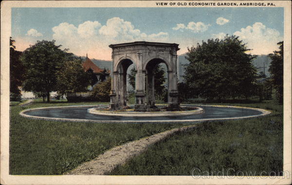 View of Old Economite Garden Ambridge Pennsylvania