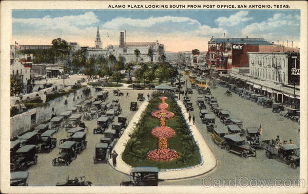 Alamo Plaza looking south from Post Office San Antonio Texas