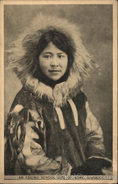 An Eskimo School Girl Of Nome, Alaska Native Americana