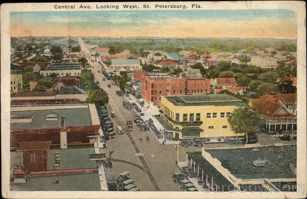 Central Ave. Looking West, St. Petersburg, Fla Florida
