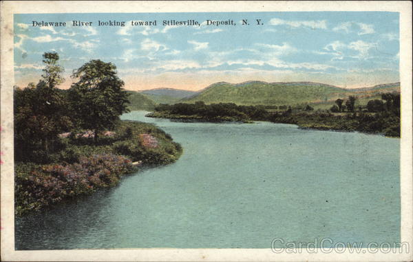 Delaware River Looking Toward Stilesville Deposit New York