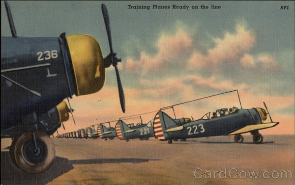 Training Planes Ready on the line Air Force