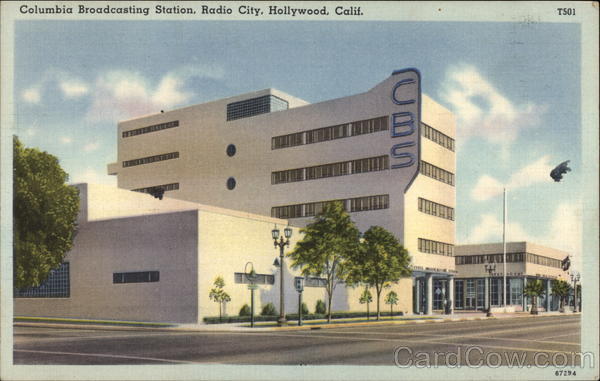 Columbia Broadcasting Station, Radio City Hollywood California