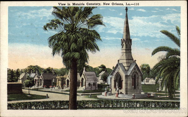View in Metairie Cemetary New Orleans Louisiana
