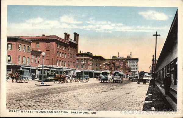 Pratt Street - Business Section Baltimore Maryland