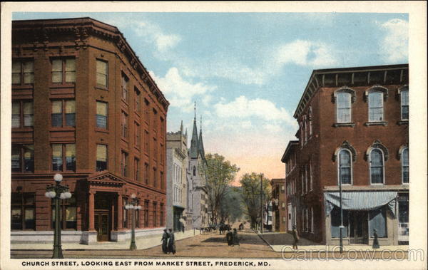 Church Street, Looking East from Market Street Frederick Maryland