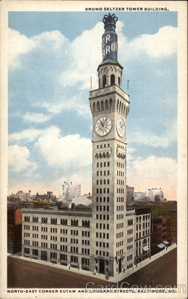 Bromo Seltzer Tower Building, North-east Corner Eutaw and Lombard Streets Baltimore Maryland