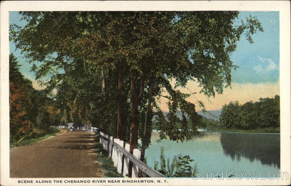Scene along the Chenango River near Binghamton New York