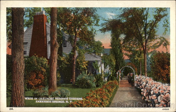 Walk in Chauncey Olcott's Gardens Saratoga Springs New York