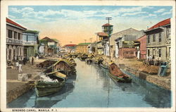 Binondo Canal Manila, Philippines Southeast Asia Postcard Postcard