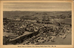 Aerial View of Quebec City Looking North East Postcard
