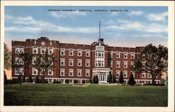 Newman Memorial Hospital Emporia, KS Postcard Postcard