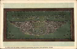 Flyers Coat of Arms, Albert's Buckhorn Saloon Postcard