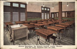 Business Department, The Business Institute Pontiac, MI Postcard Postcard