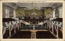 Interior View of Logan Tabernacle Postcard