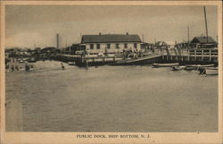 Publick dock Ship Bottom, NJ Postcard Postcard