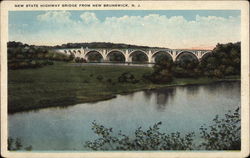 New State Highway Bridge New Brunswick, NJ Postcard Postcard