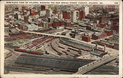 Bird's Eve View showing new Spring Street Viaduct Postcard