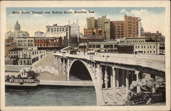 Main Street Viaduct over Buffalo RIver Houston, TX Postcard Postcard