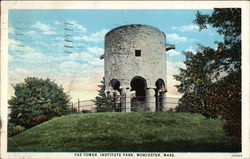 The Tower, Institute Park Postcard