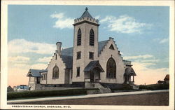 Presbyterian Church in Sheridan, Wyoming Postcard