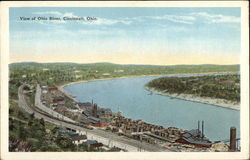 View of Ohio River Postcard