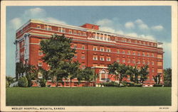 Wesley Hospital Wichita, KS Postcard Postcard