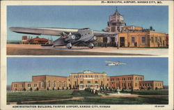 Municipal Airport Kansas City, MO Postcard Postcard