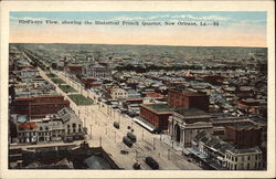 Bird's Eye View, showing the Historical French Quarter Postcard