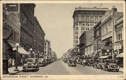 Broughton Street Savannah, GA Postcard Postcard