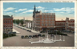 Julius Joseph Memorial Fountain Shelbyville, IN Postcard Postcard